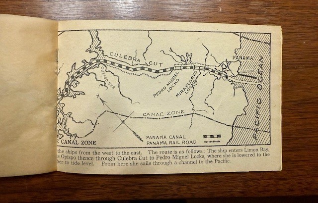 1914 Panama Canal Drawing Book Complements of Glendora Coffee