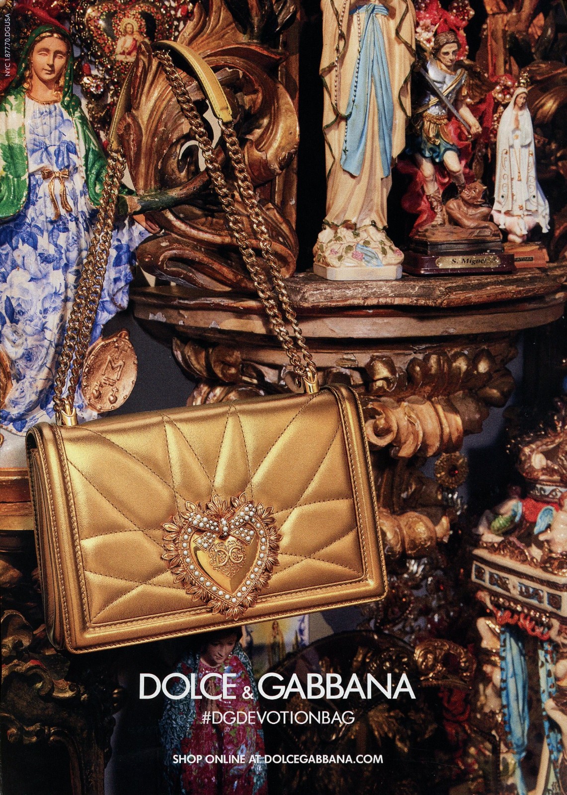 DOLCE & GABBANA magazine AD 422 OOP 2018 DEVOTION BAG