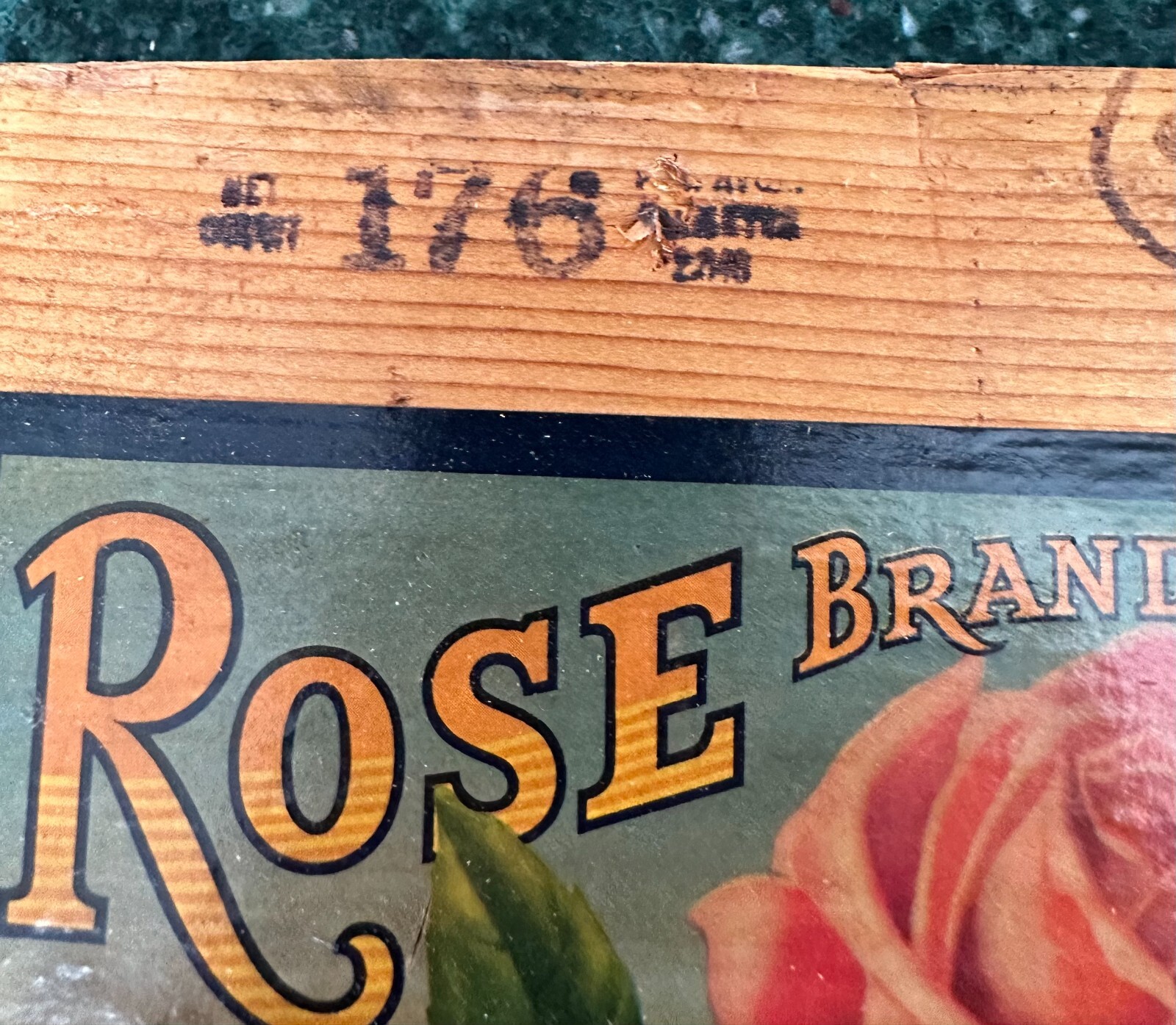 Vtg Mounted Sunkist Crate Label ROSE BRAND Redlands Orange Growers Assn CA 11×11
