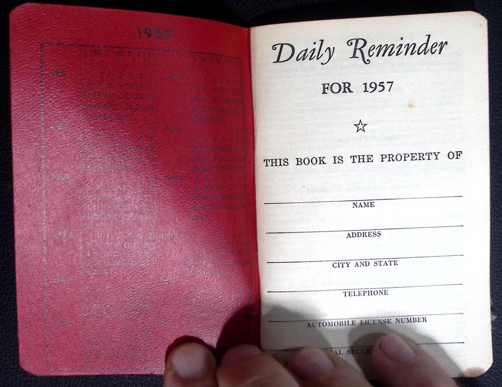 1957 Niagara Daily Reminder Pocket Diary Planner Chemical Corporation