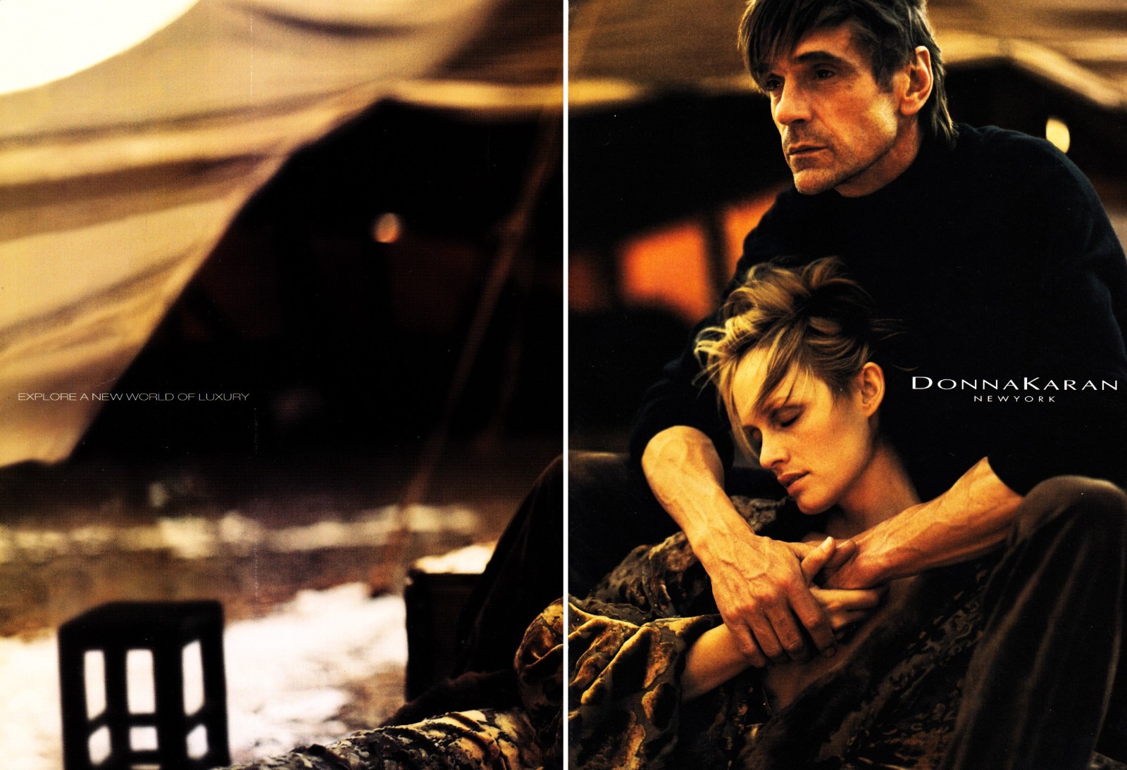 DONNA KARAN magazine AD #167 OOP 2001 AMBER VALLETTA Jeremy Irons 9 pgs