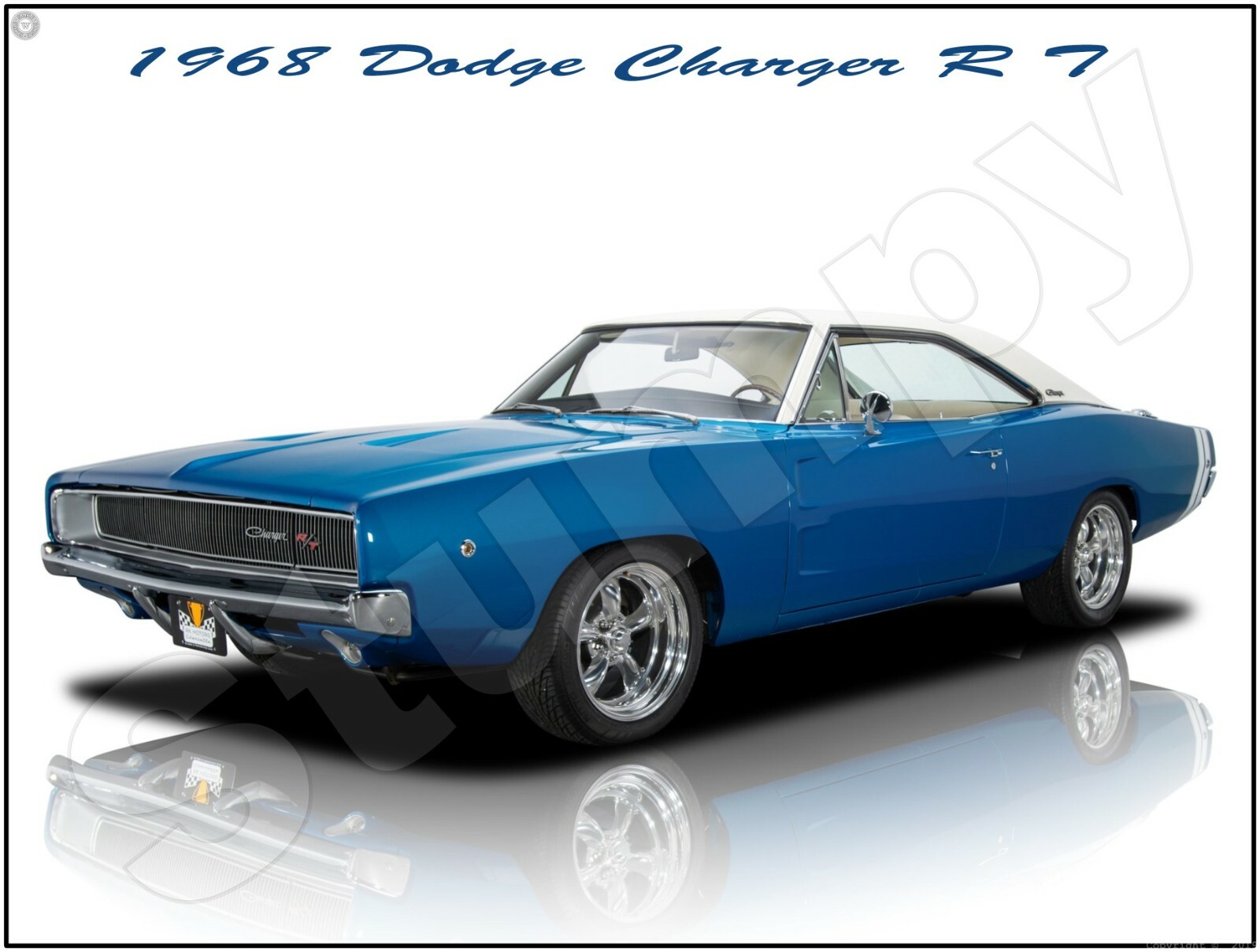 1968 Dodge Charger RT Metal Sign 9″ x 12″ or 12″ x 16″