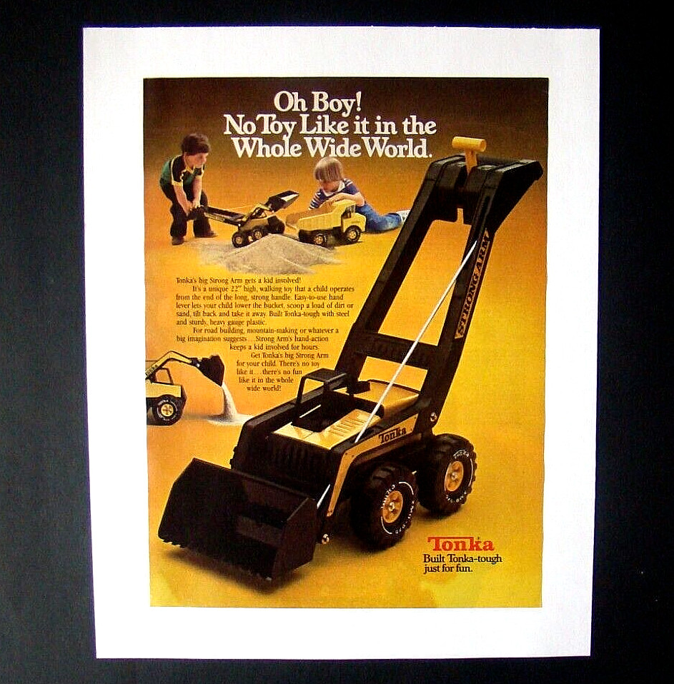 1979 Tonka Print Advertisement Sd Excavator Sandbox Children Boys Kids Toys 70s