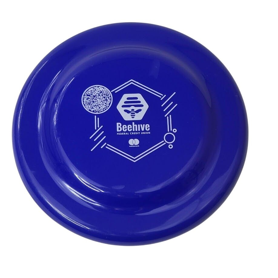 Mini Frisbee Beehive Federal Credit Union Promotional Item Promo 7″ Blue