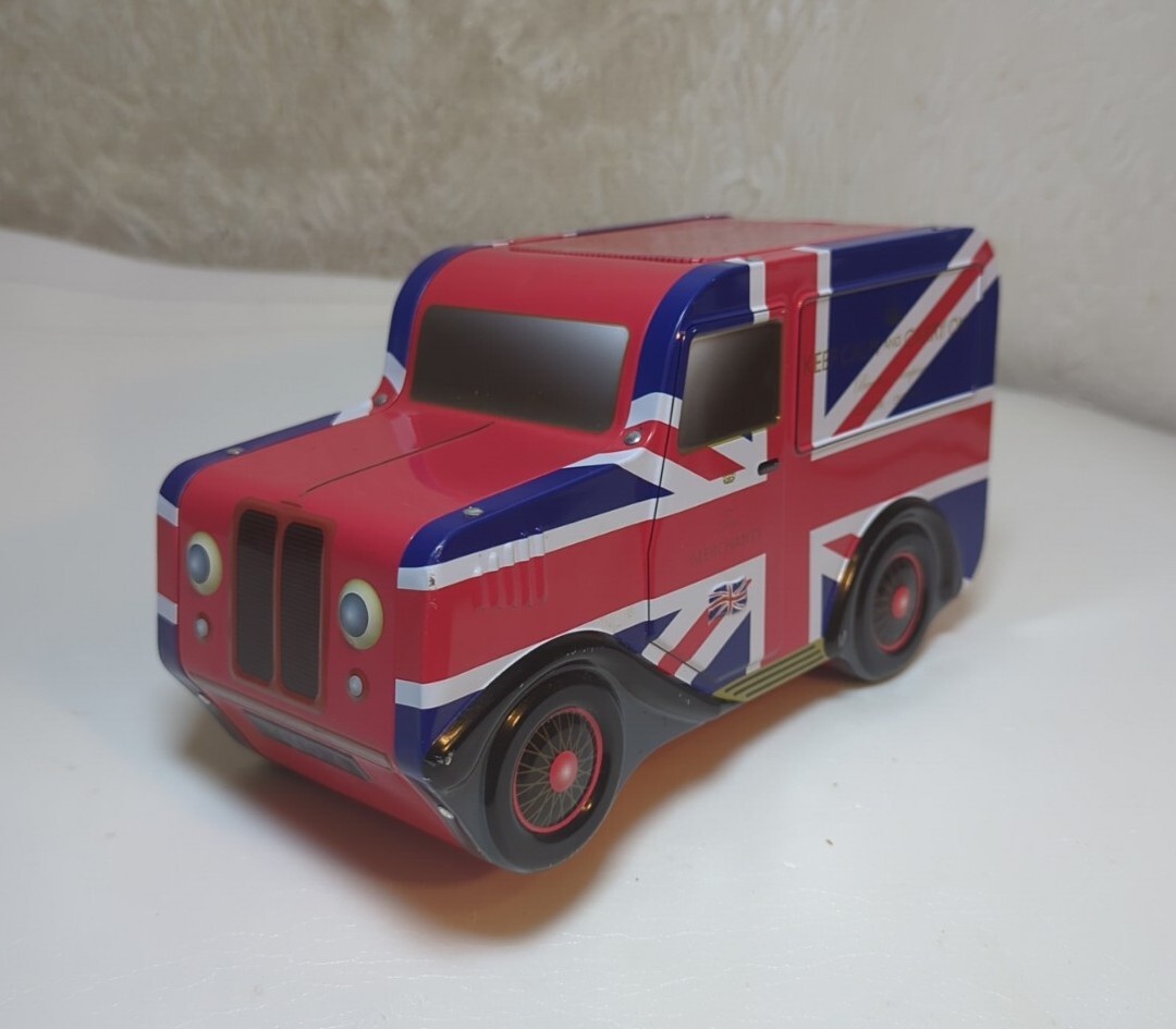 Tea Merchant Van Union Jack Lorry Tin Tea Caddy Keep Calm & Carry On  