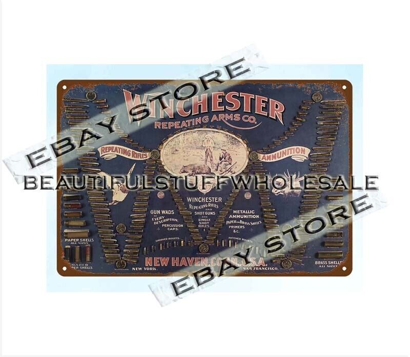 hunting gunammo CARTRIDGE Double W Bullet Board tin sign advertising signs