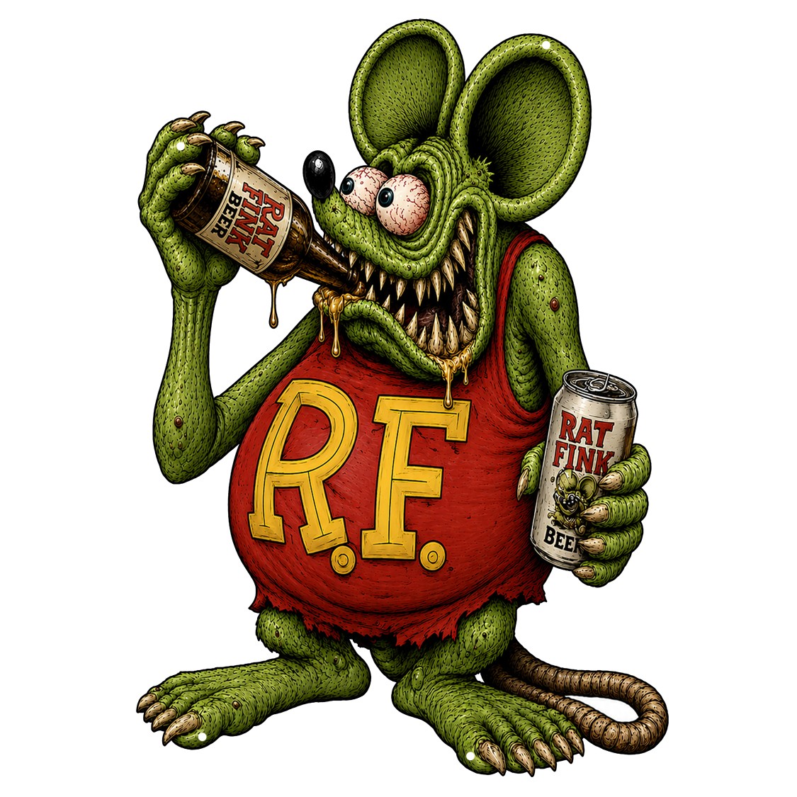 Rat Fink Cut Out Metal Sign By Ed Big Daddy Roth 24×17