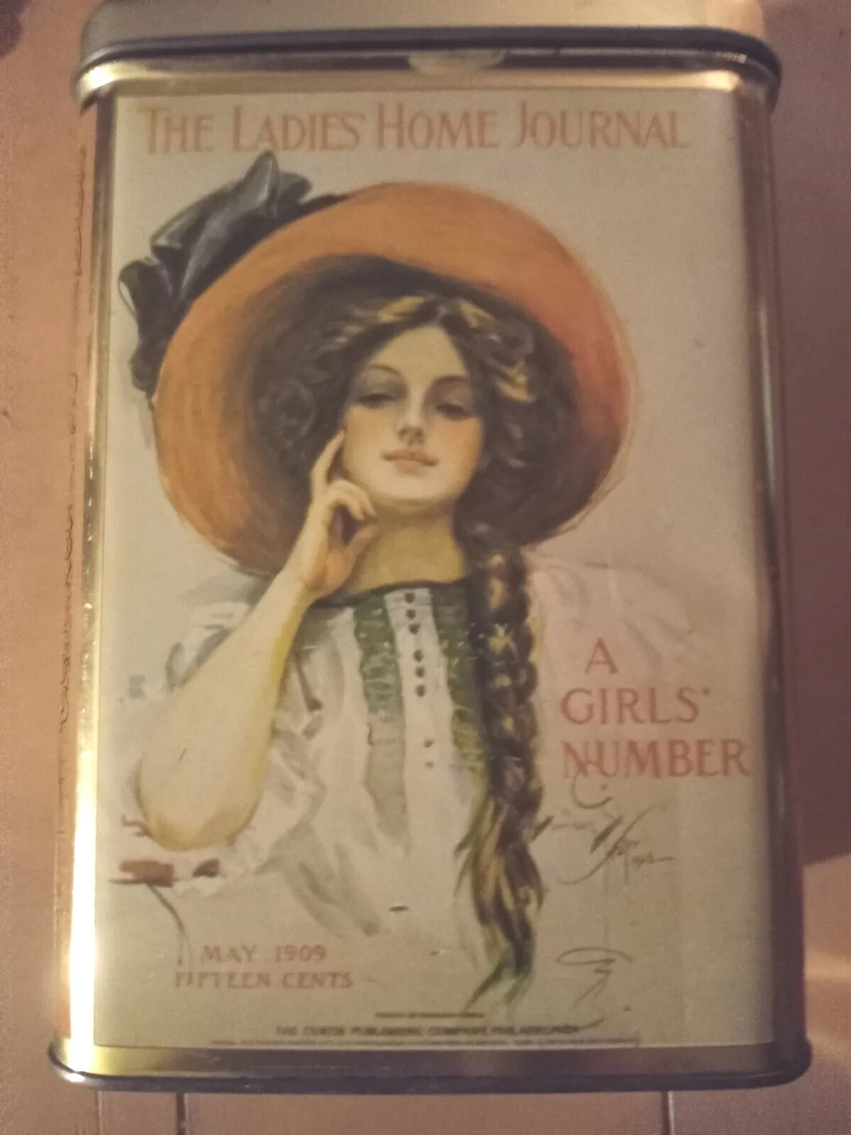 Vintage The Ladies Home Journal “A Girls’ Number “ May 1909 Tin Canister