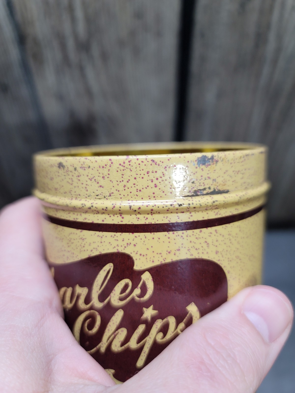 Vintage Charles Chip Salesman Sample Mini Potato Tin Collectors Limited Edition