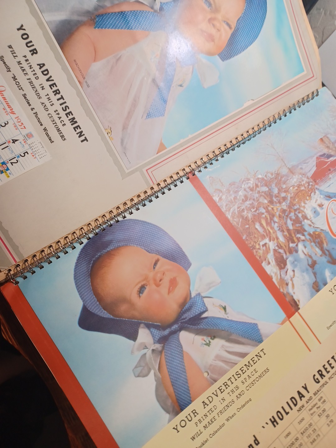 1957 Saleman Fleming Calender Sample Binder George Washington Line RRGTS