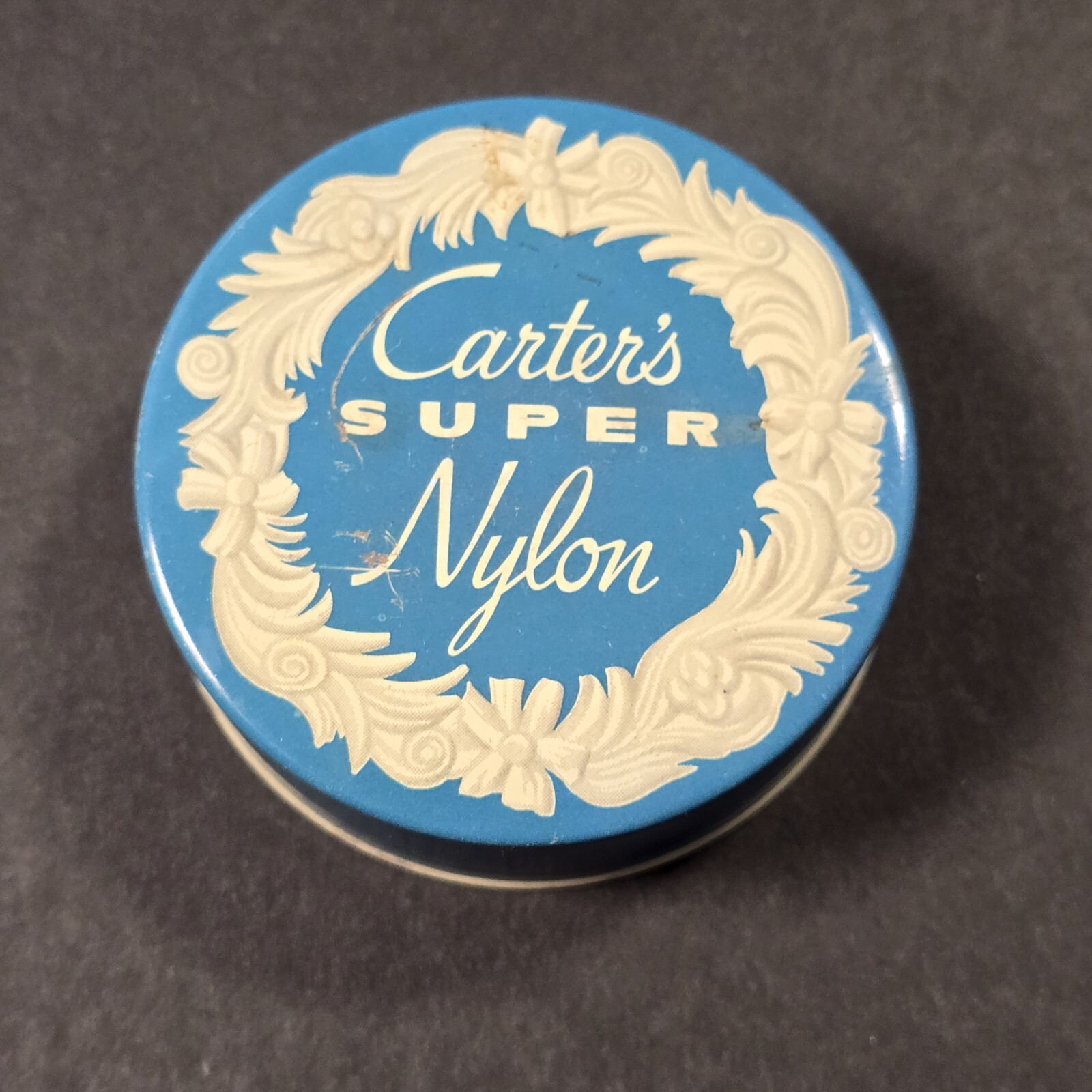 Vintage typewriter ribbon tin Carter’s Super Nylon includes ribbon