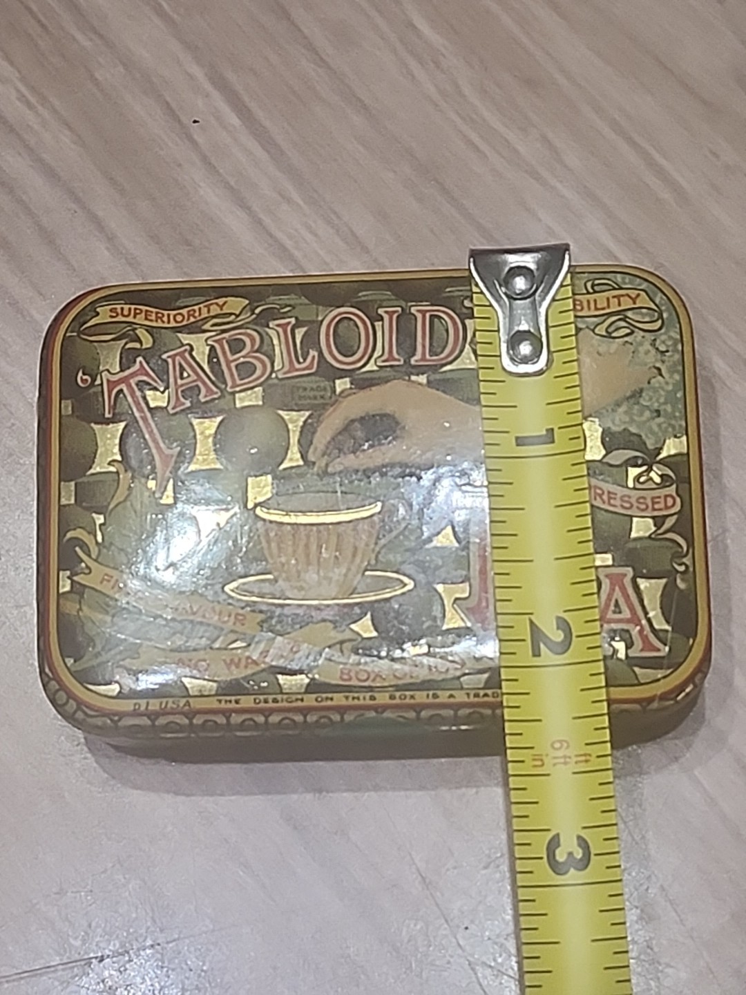 Vtg Tabloid Compressed Tea Tin Box Burrough Wellcome & Co