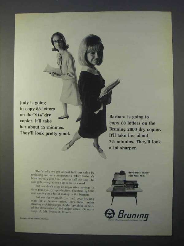 1966 AM Bruning 2000 Dry Copier Ad – Copy 88 Letters