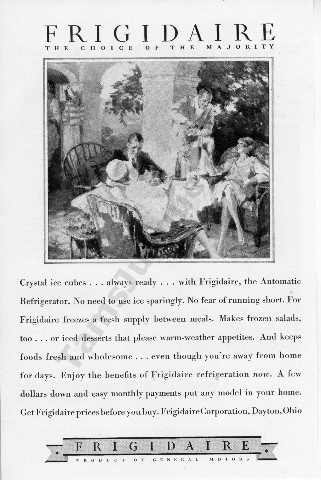 1928 Frigidaire General Motors Vintage Magazine Ad Great Wall Decor Idea!