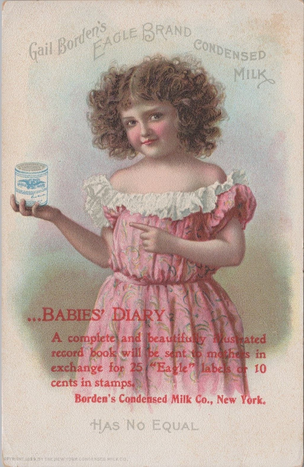 Gail Bordens Eagle Brand Condensed Milk Babies Diary Booklet Book Offer KPV1