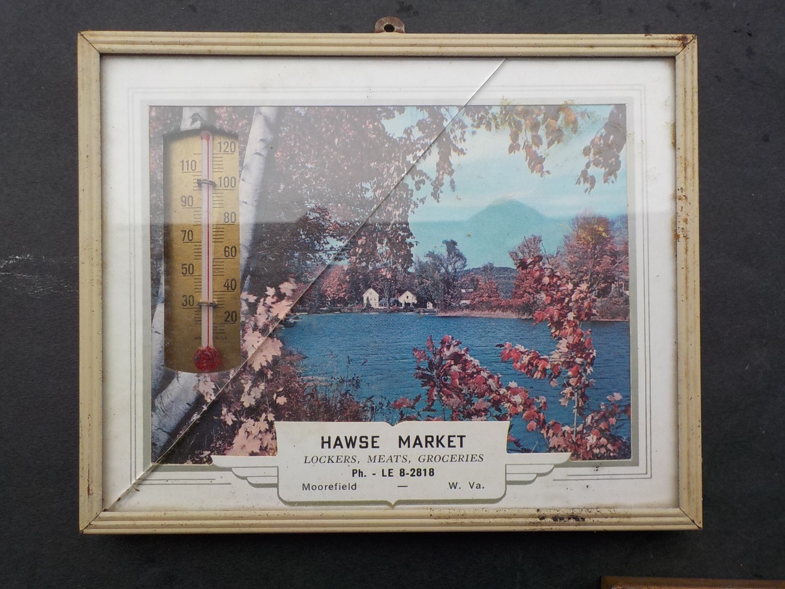 4-VINTAGE CALENDAR THERMOMETER PICTURE LOT 2-WEST VA 1-MARYLAND 1-PA 50’S, 60’S