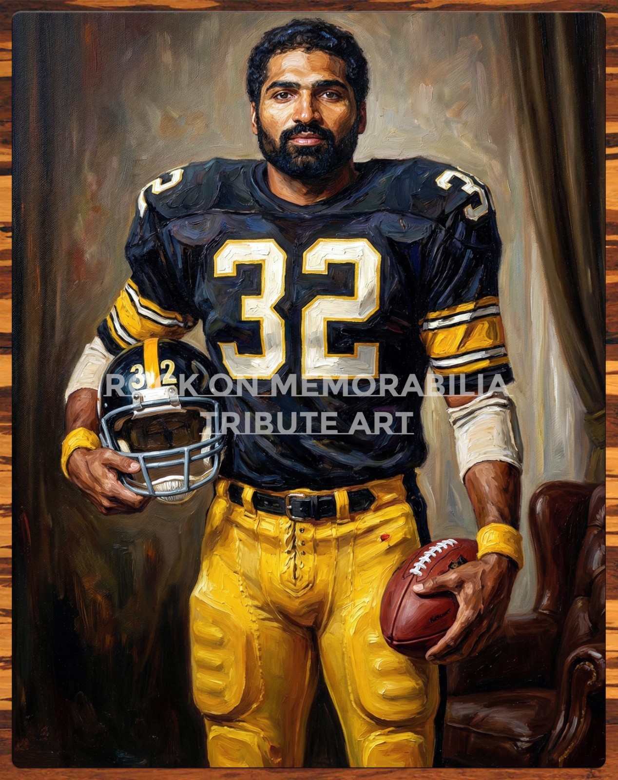 Franco Harris – Tribute Art – Premium Aluminum Metal Sign – 11 x 14
