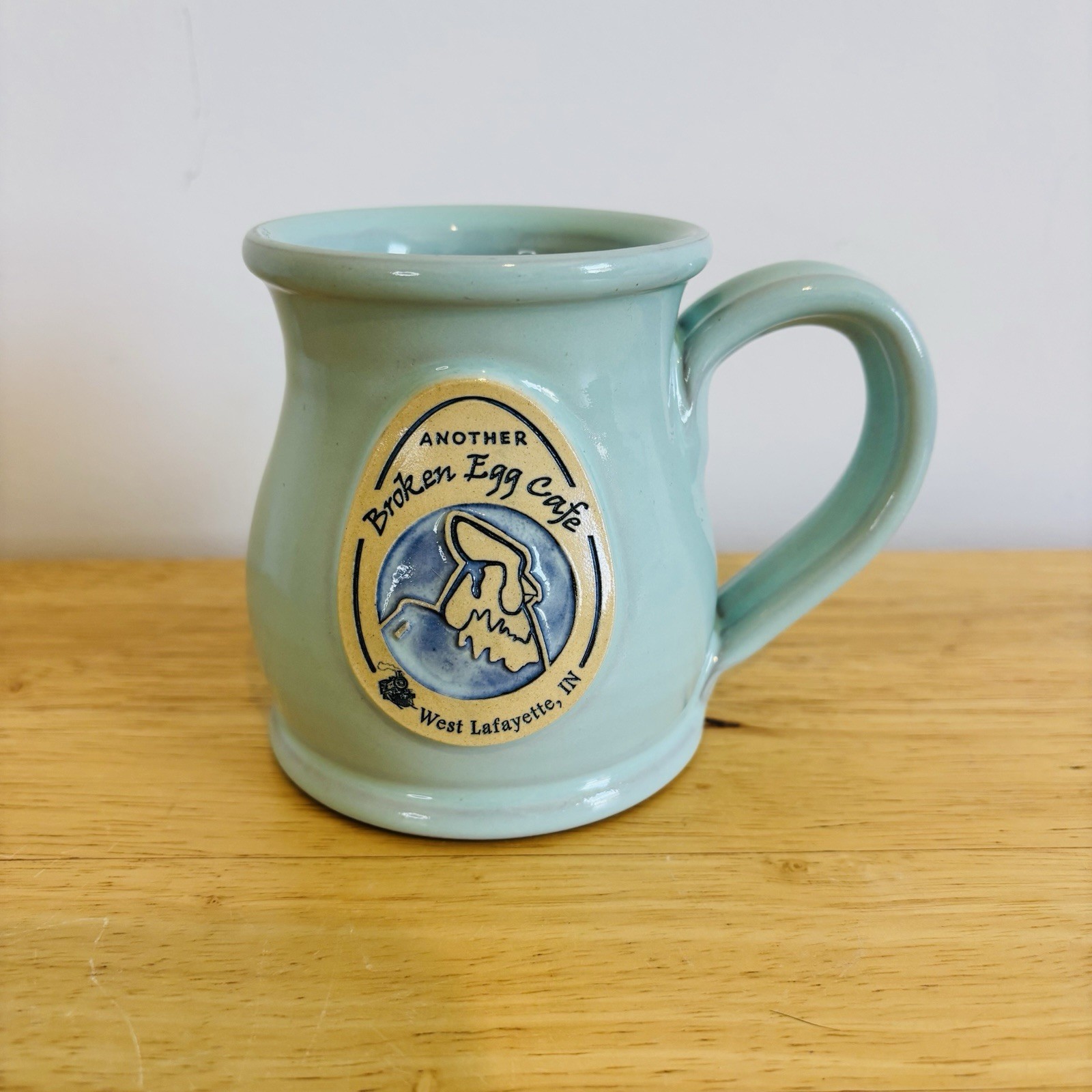 Deneen Another Broken Egg Cafe West Lafayette Coffee Mug Cup 2018 HandThrown USA