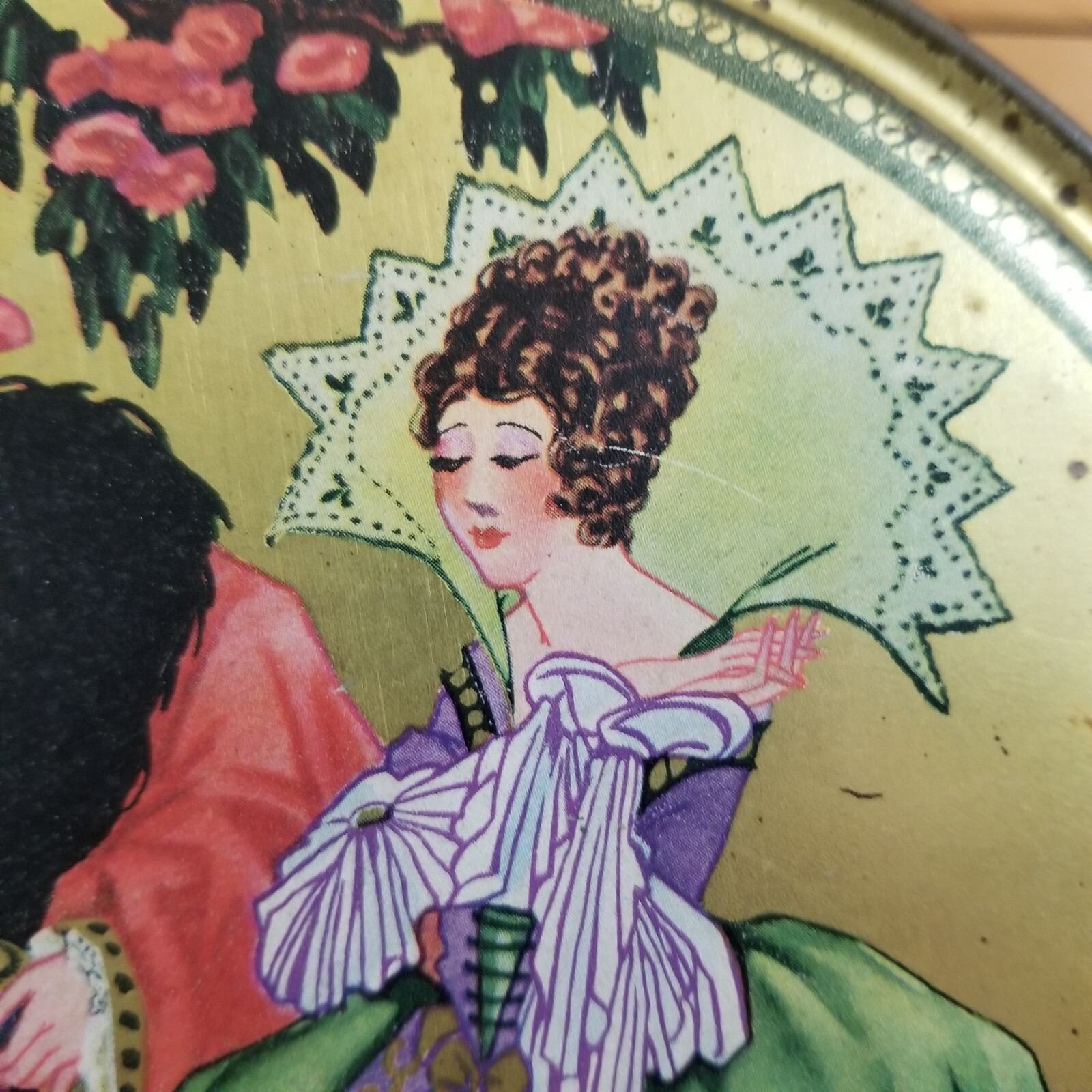 CANCO Candy Advertising Tin Queen Anne Decorative Indiana