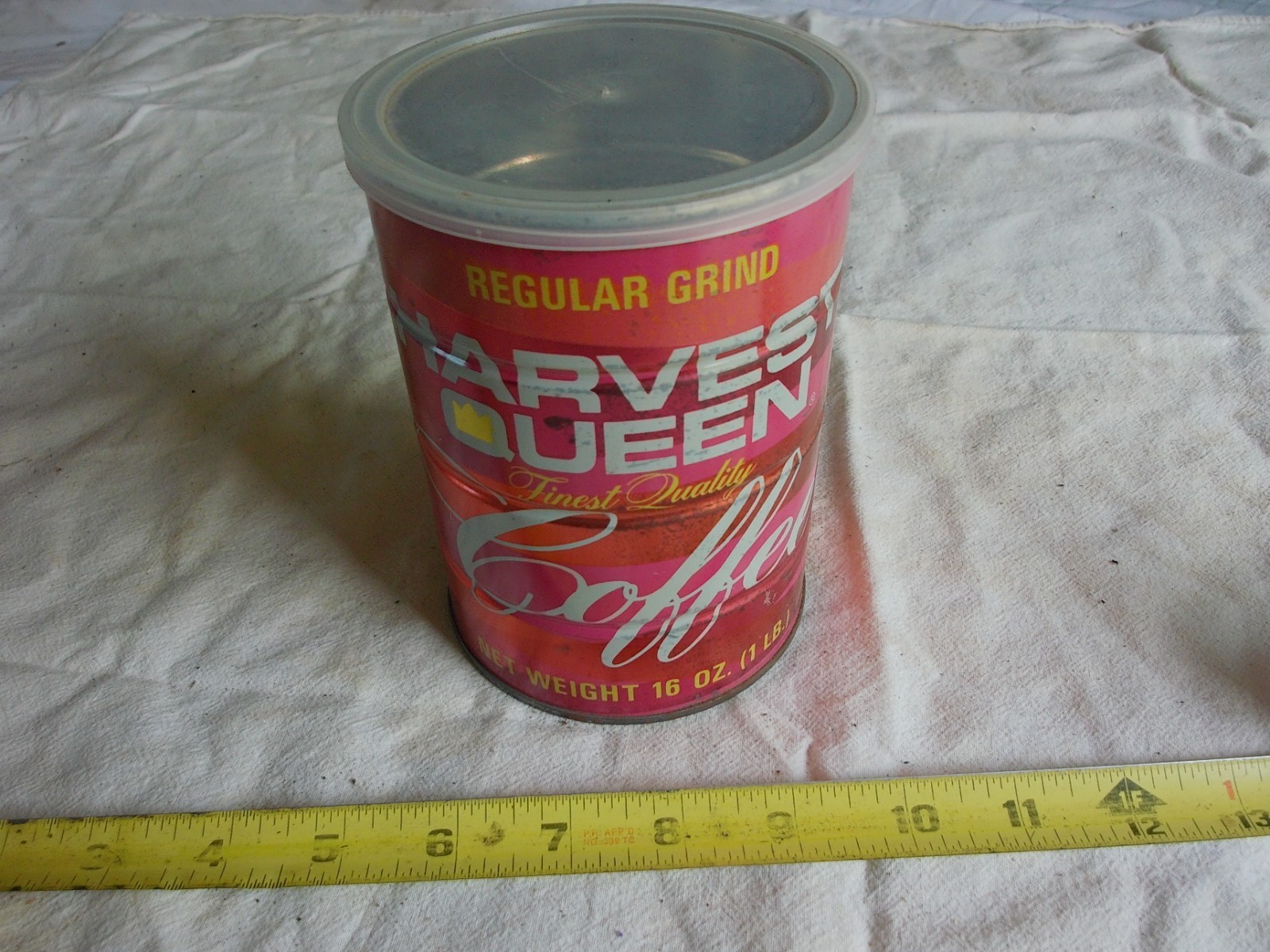 Vintage Empty 1 lb Size Coffee Tin Can Red Owl Harvest Queen Lot 26-28-CHL