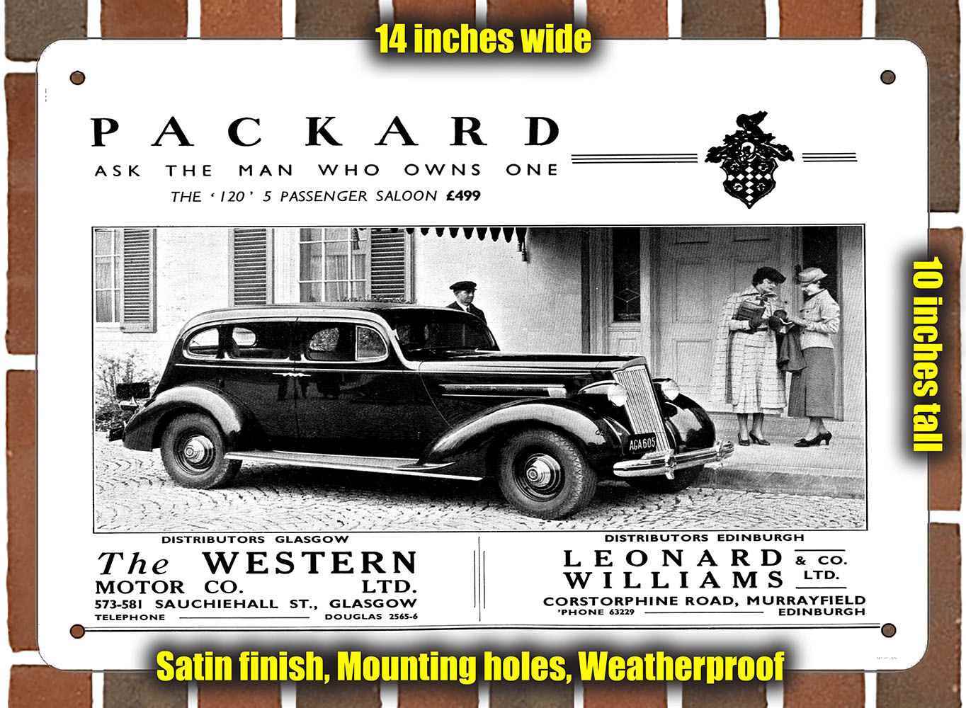 Metal Sign – 1937 Packard 120 Scotland – 10×14 inches
