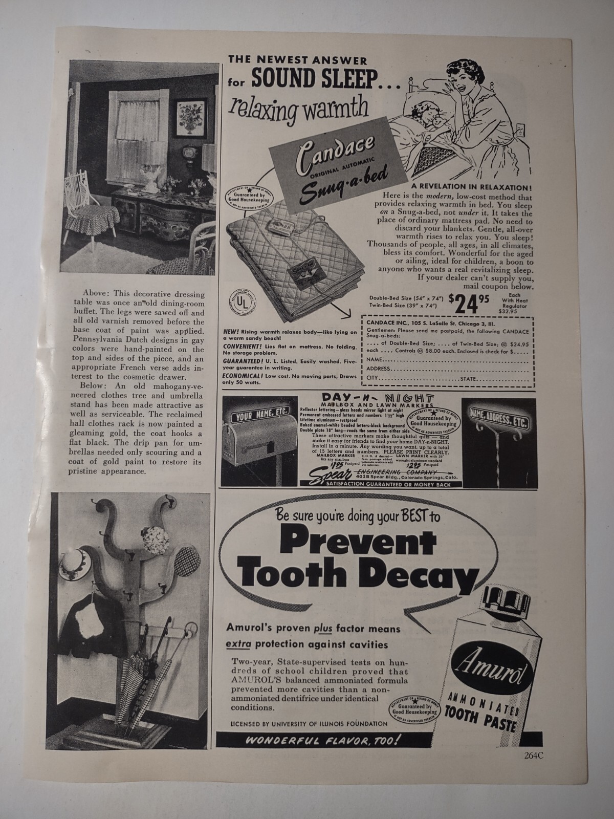 Amurol Ammoniated Tooth Paste Prevent Tooth Decay Vintage 1950s Print Ad