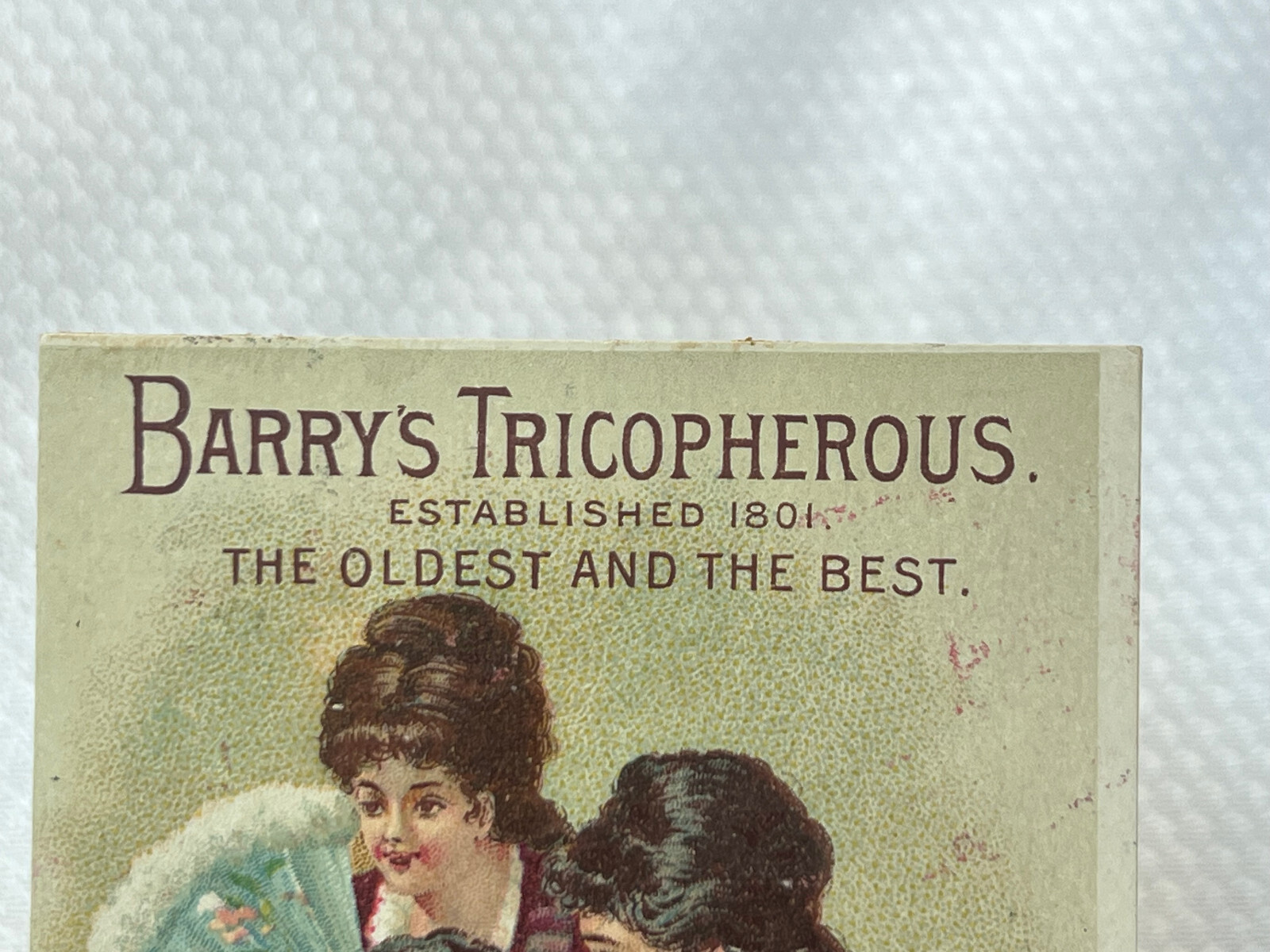 Antique Victorian Trade Card Barry’s Tricopherous Hair Restore Quackery New York