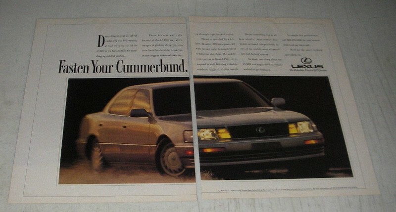 1990 Lexus LS400 Car Ad – Fasten your cummerbund