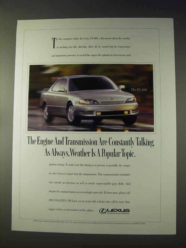 1995 Lexus ES 300 Car Ad – Weather is Popular Topic