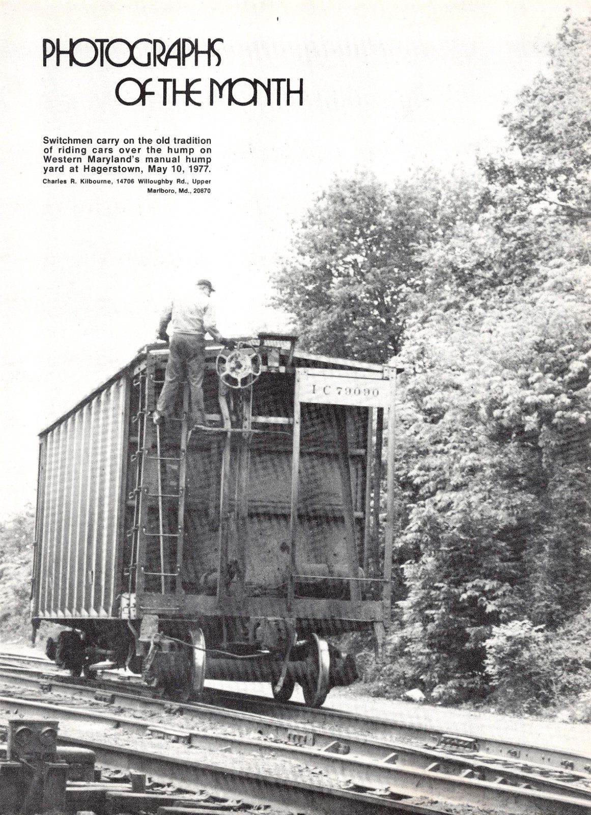 Western Maryland Hagerstown Yard Switchman Rides The Hump Operations Mag Excerpt