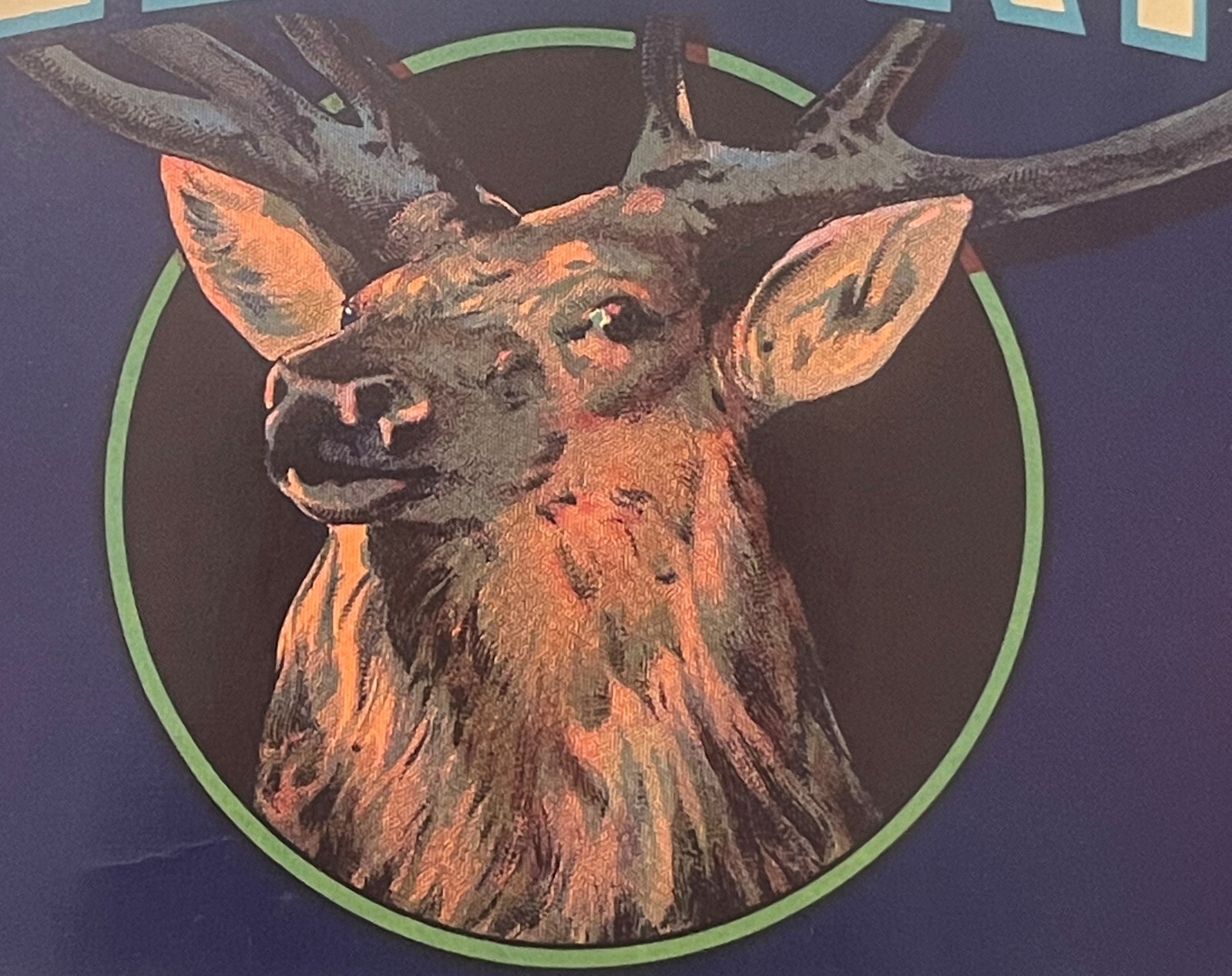 Vintage 1940s Valley King Vegetable Crate Label, Elk, Buck, San Francisco, CA