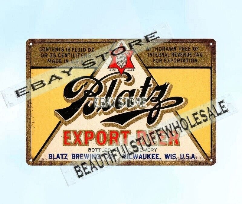 1930s BREWING tavern brewery BEER metal tin sign drink alcohol pubsdecor