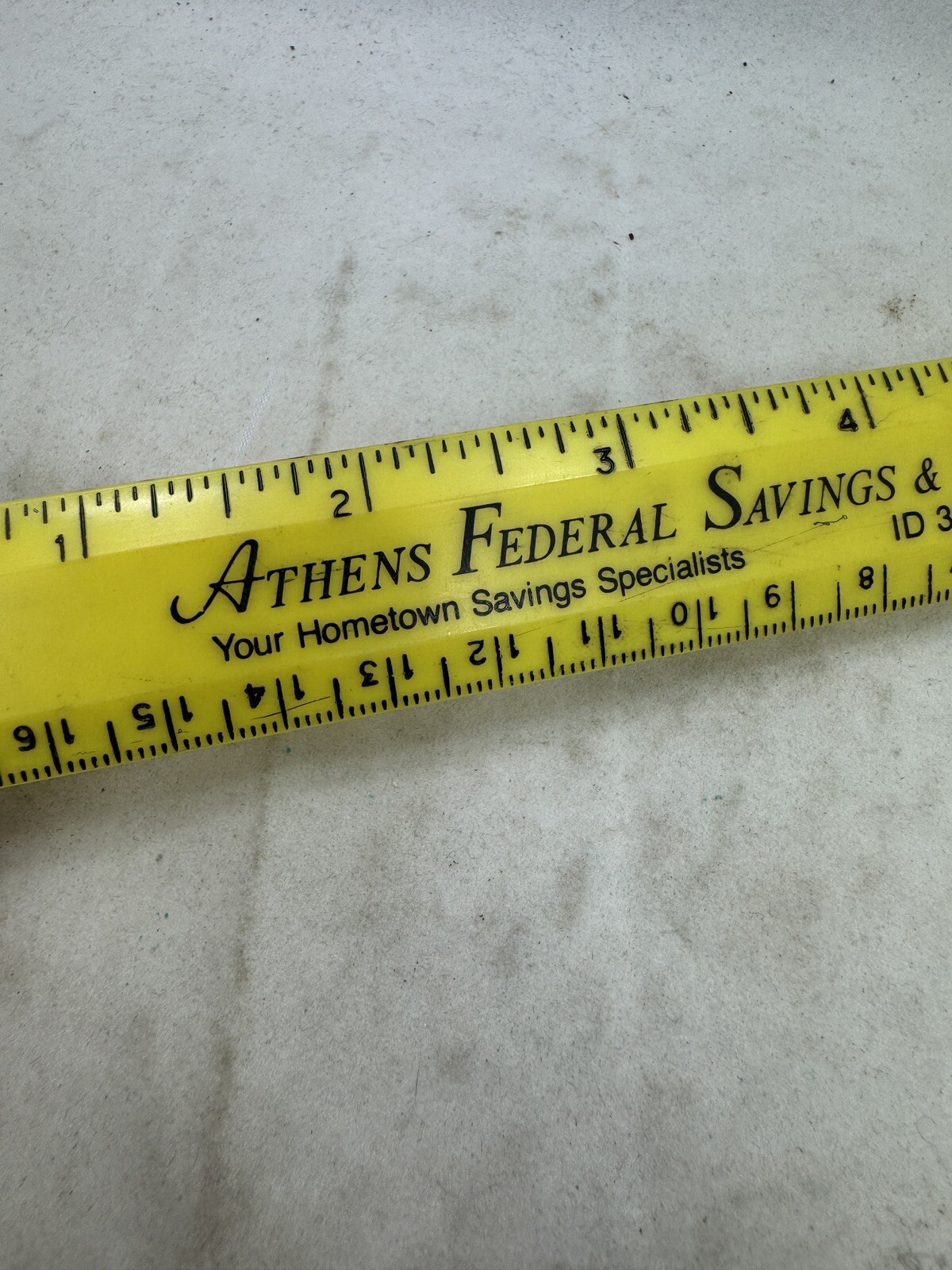 Vintage Athens Federal Savings & Loan Assoc. Advertising Plastic Ruler