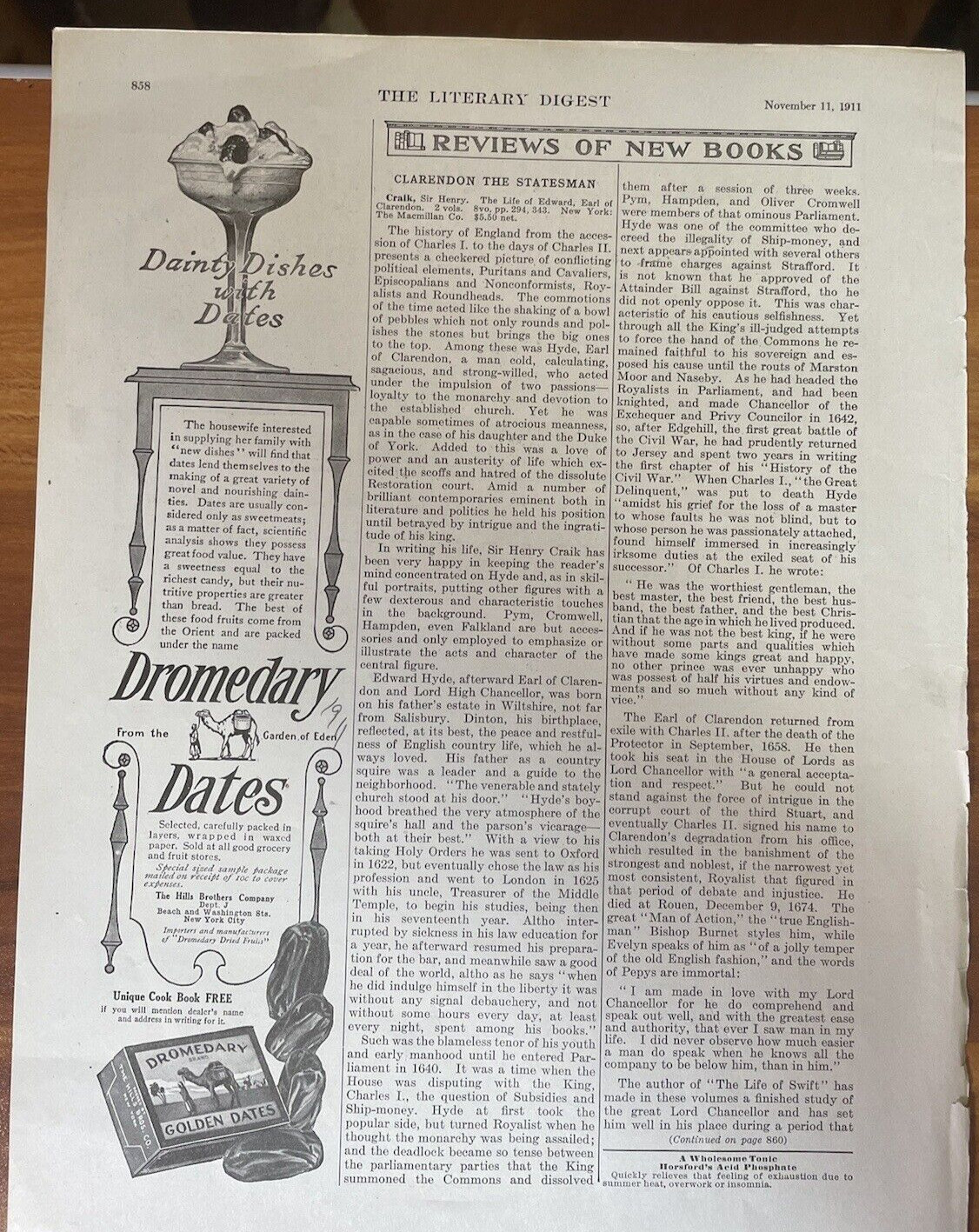 1911 Encyclopaedia Britannica Print ad The Literary Digest Antique Prop Ad