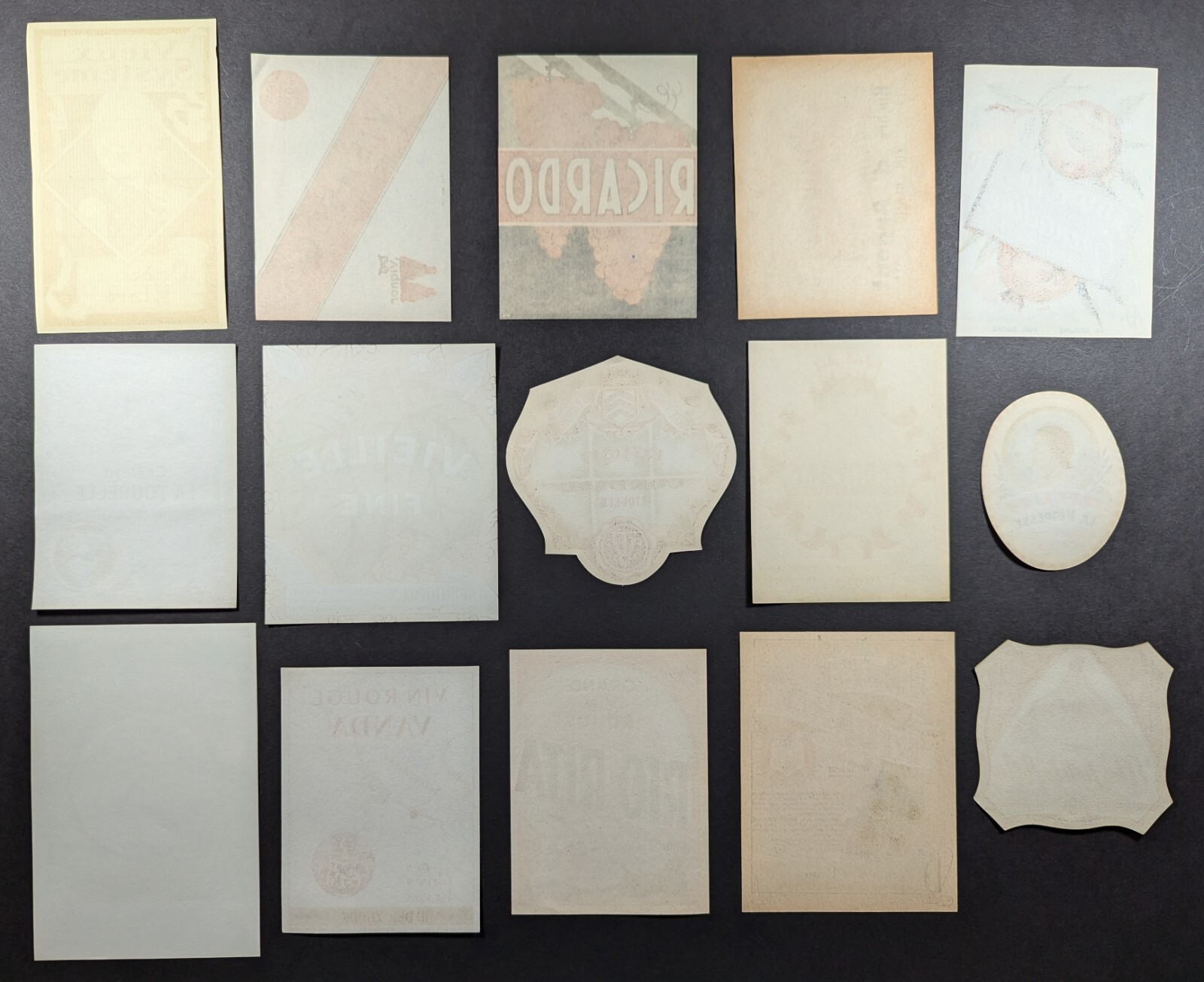 Vintage (Lot of 15) Wine Alcohol Drink Label