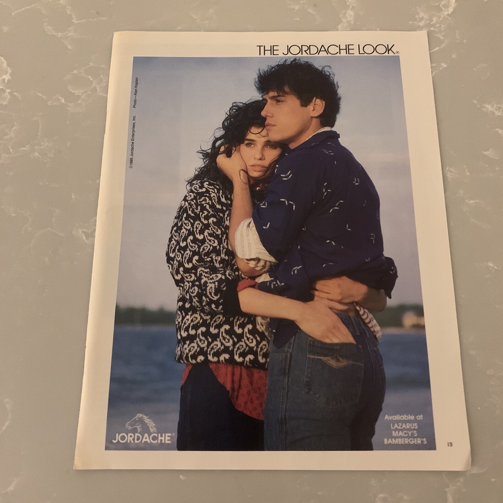 1985 Jordache Look Print Ad Man Woman 80s Jeans Clothing Brand Original Vintage