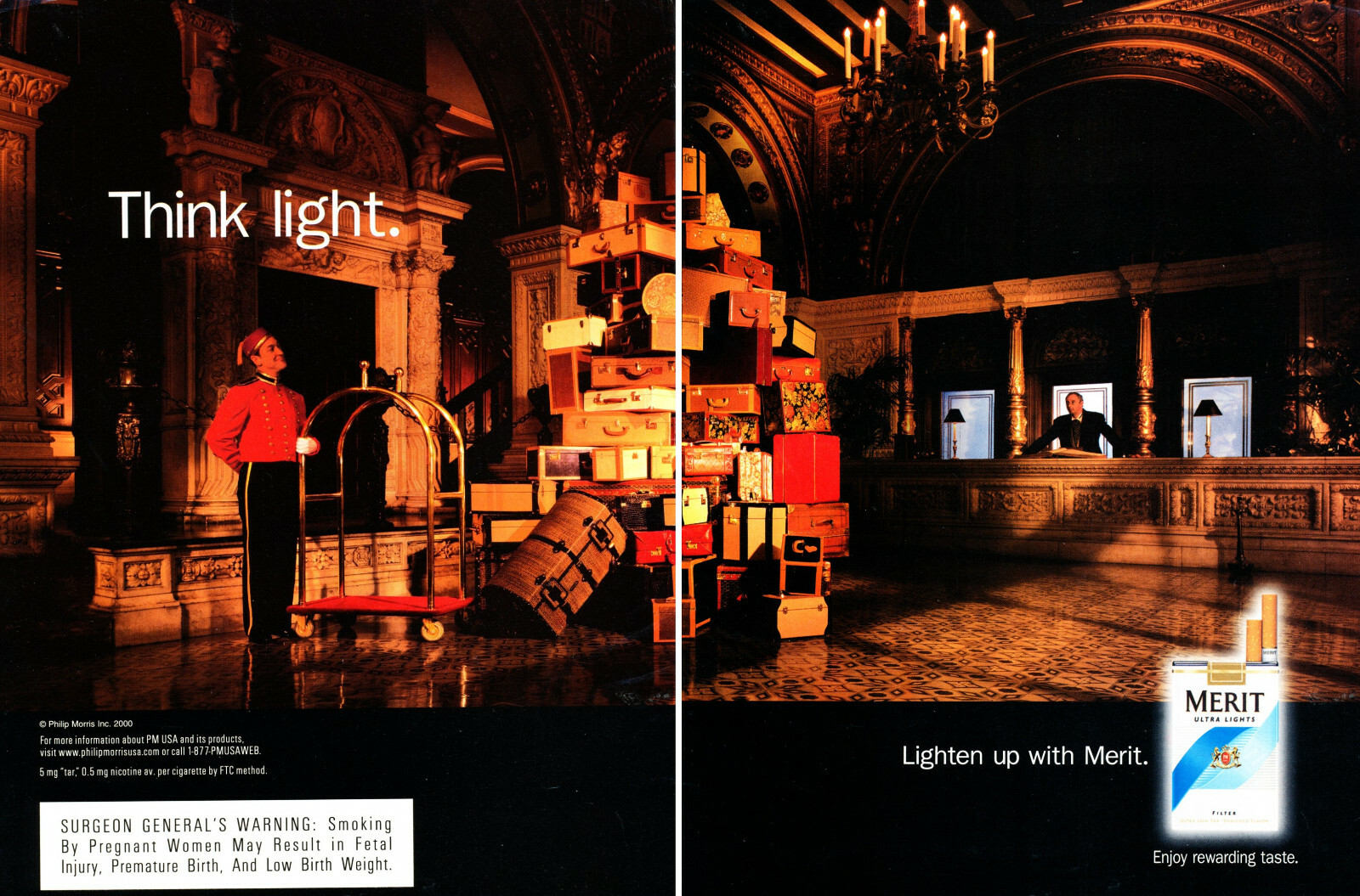 MERIT CIGARETTE 2PG AD #33 RARE 2000 VINTAGE OUT OF PRINT