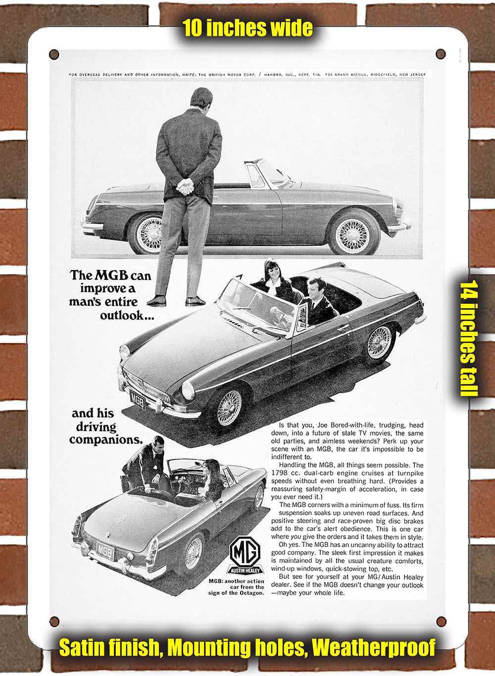 Metal Sign – 1967 MGB 2- 10×14 inches
