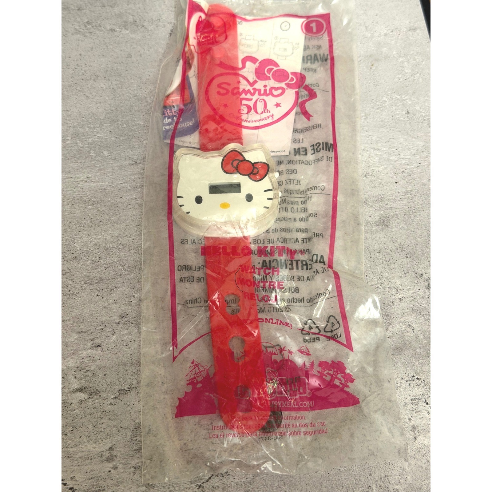 McDonalds Hello Kitty Watch Sanrio 50th Anniversary Red Digital 2010 New Sealed