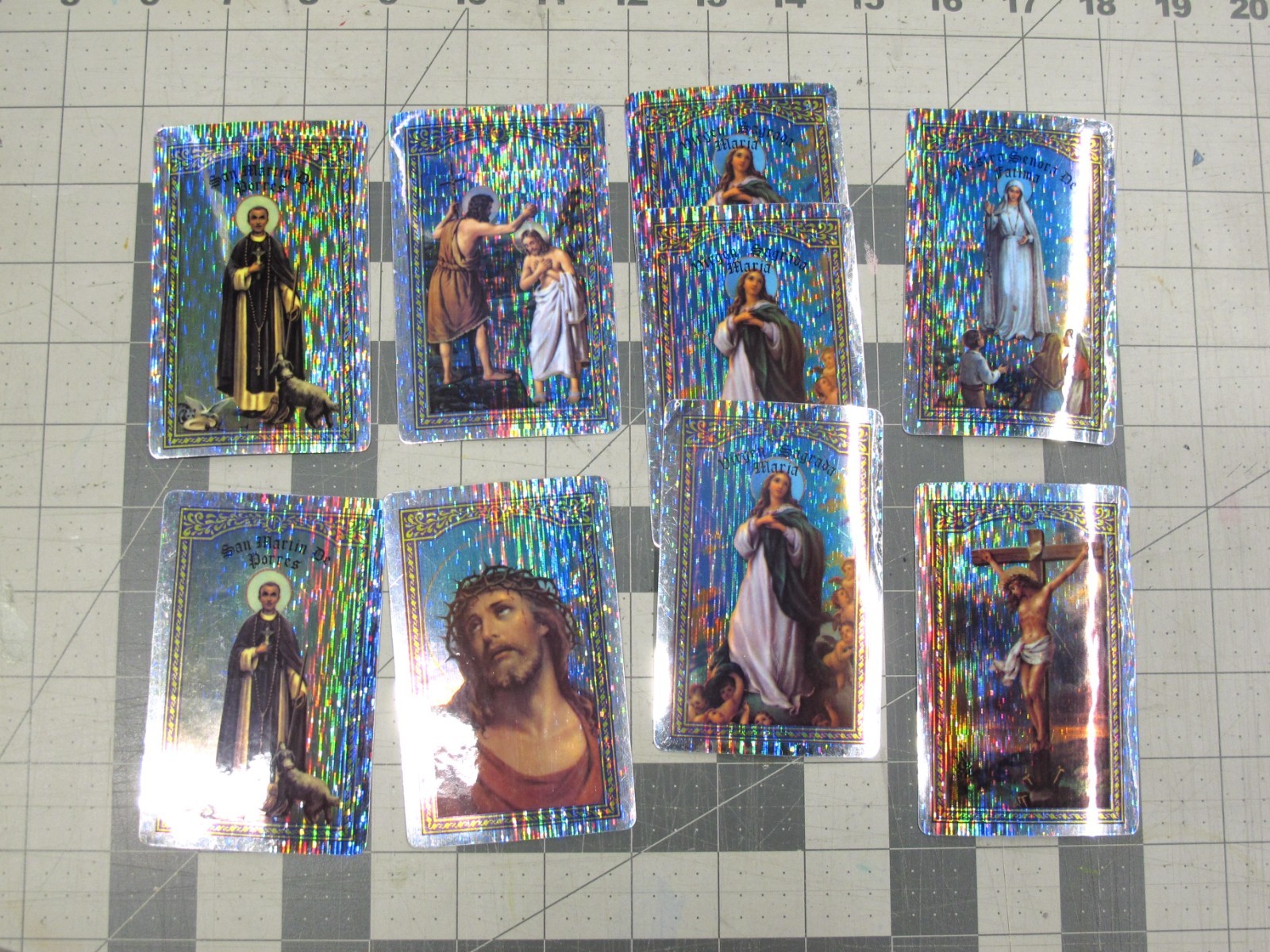 vtg 1990s 2000s vending sticker lot of 9 religious Christ unbranded