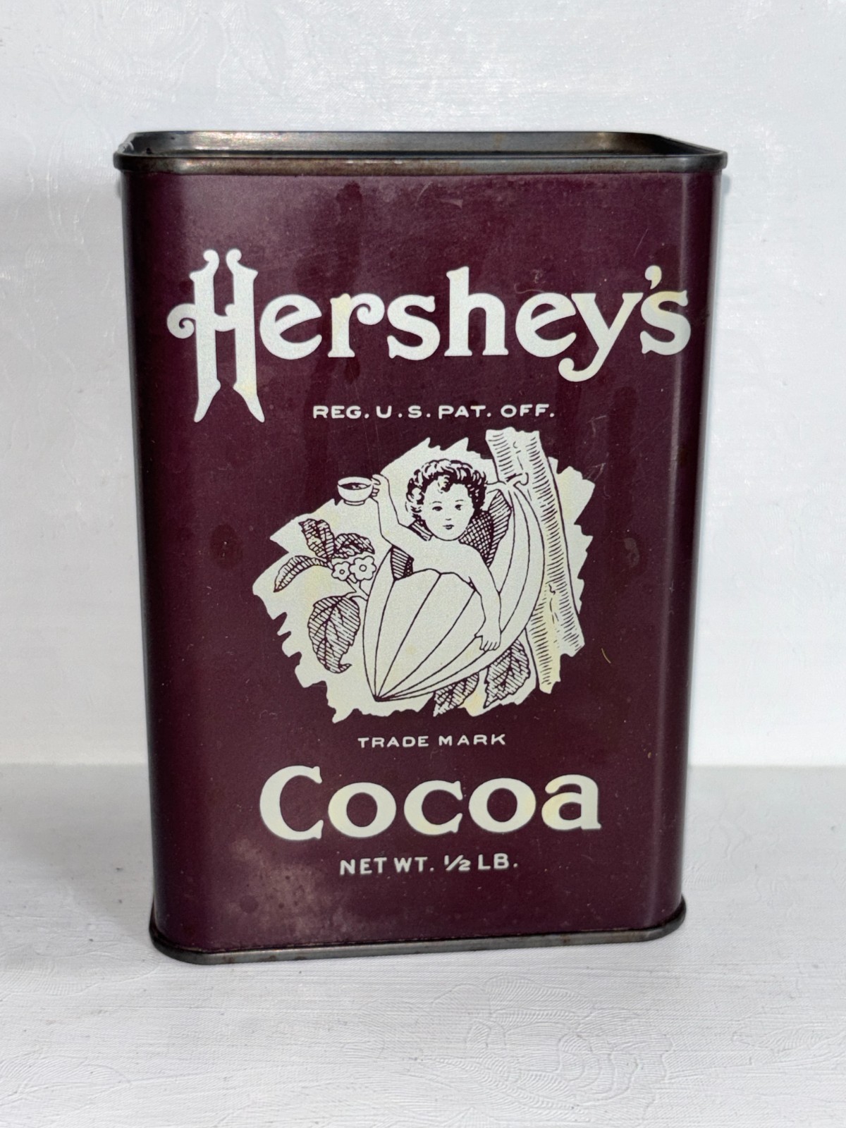 Hershey’s Cocoa Powder Tin Bank Advertising 1981 Reproduction Vtg Coin Box