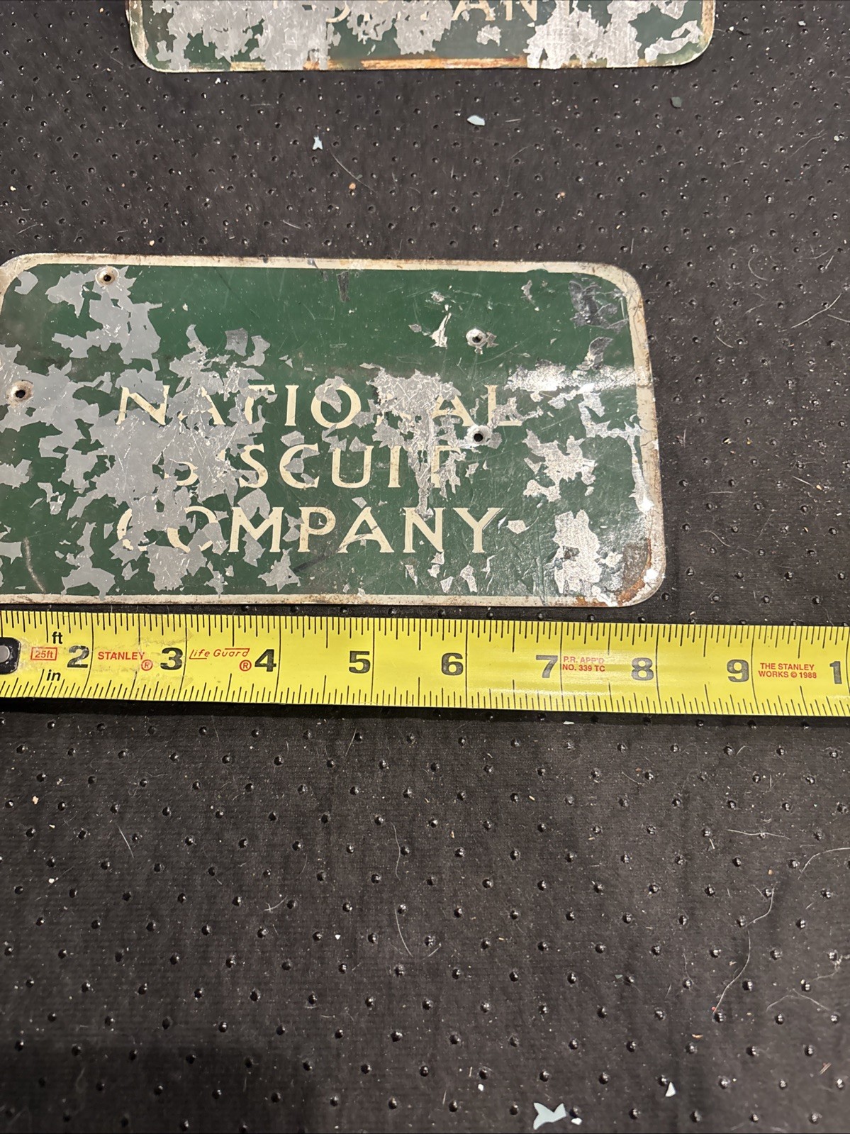 Set Of 3 Primitive Antique Vintage NABISCO Sign National Biscuit Co