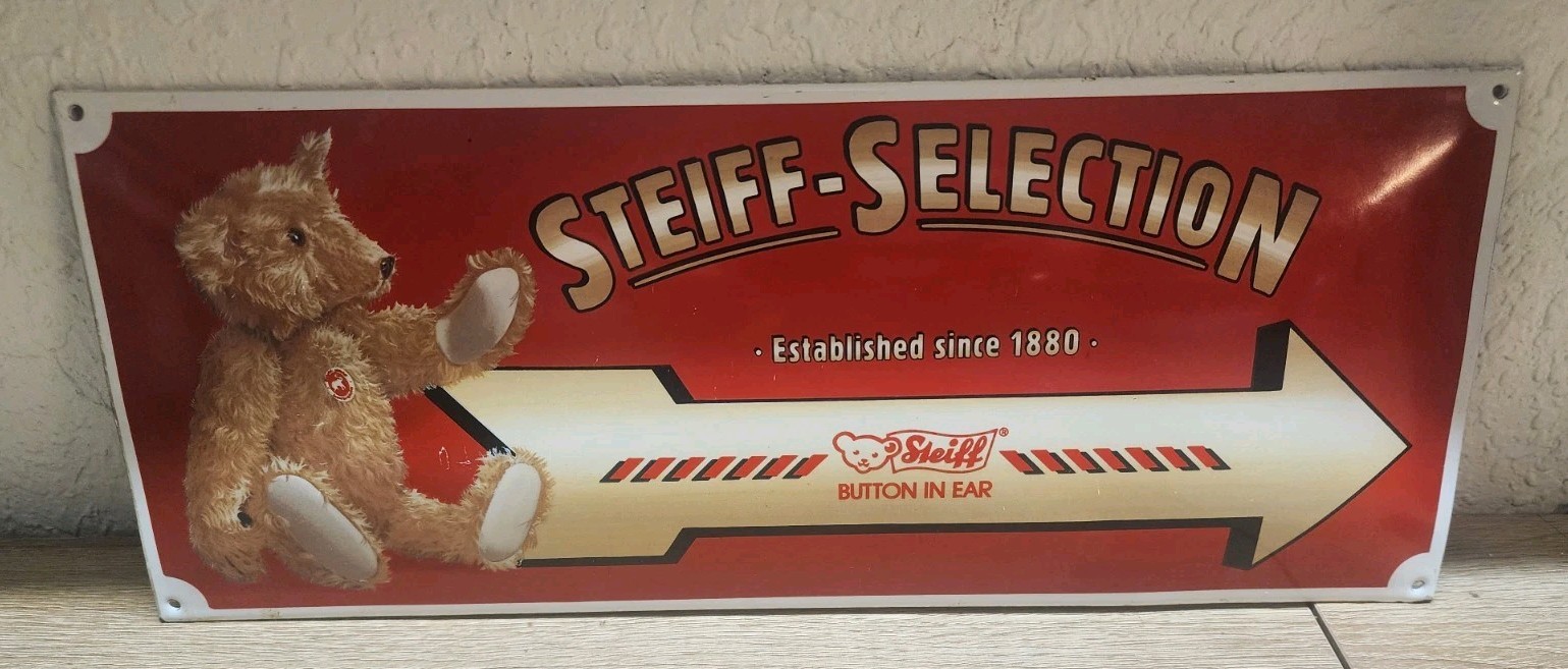 Vintage Steiff Advertising Signs – Porcelain & Metal Sign