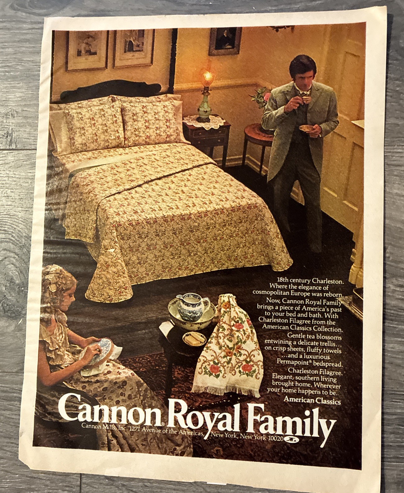 1975 Vintage original Color print ad Featuring Cannon Royal Family 9”x12.25”