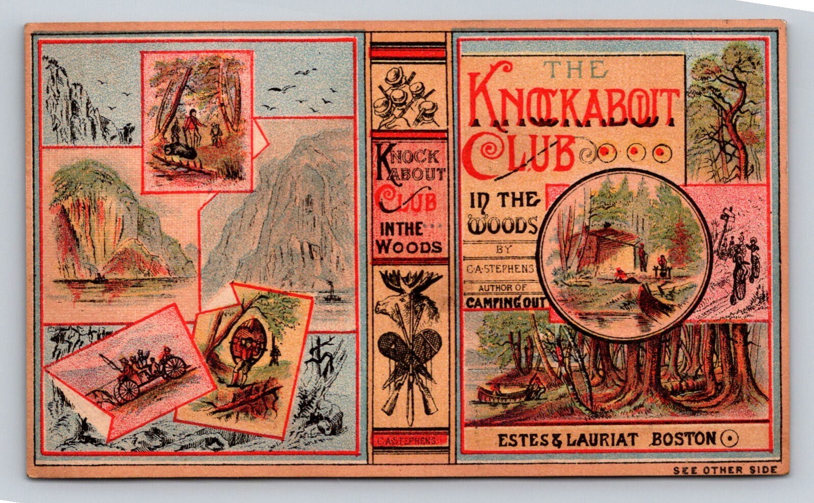 The Knockabout Club In The Woods Estes & Lauriat Victorian Trade Card P280