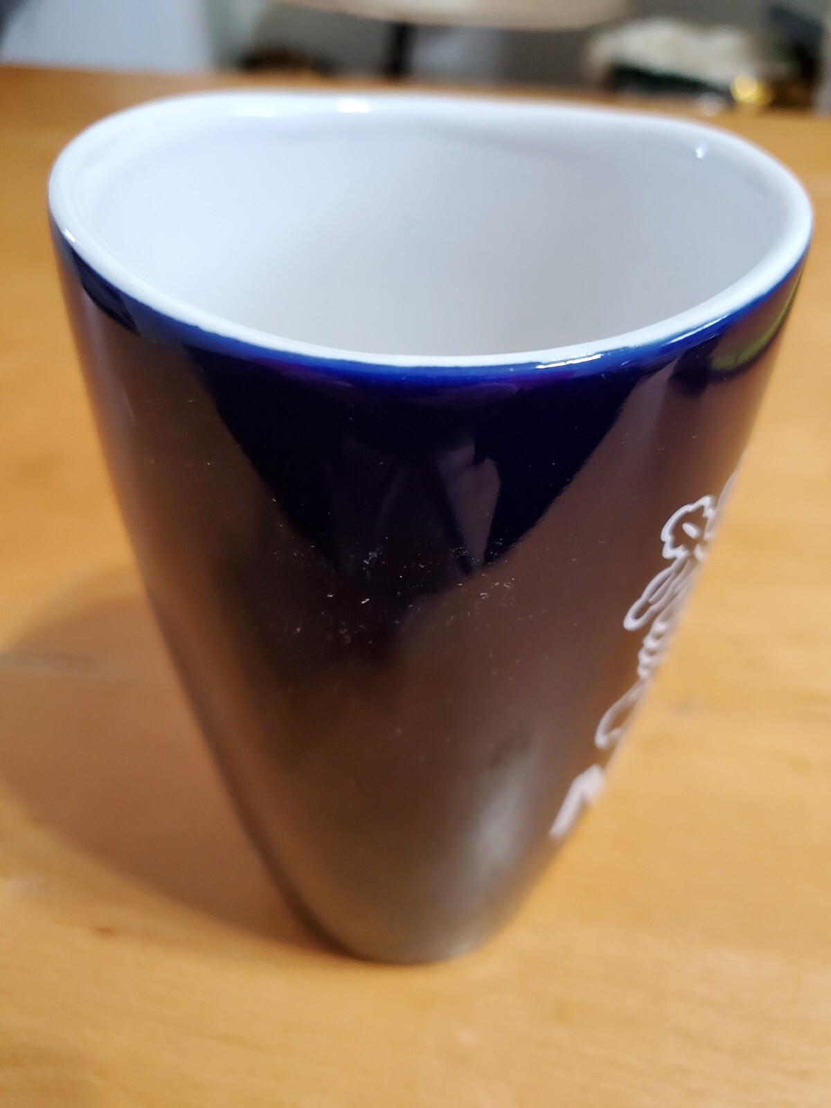 Nestle Blue & White Tea Coffee Latte Cup Mug EUC
