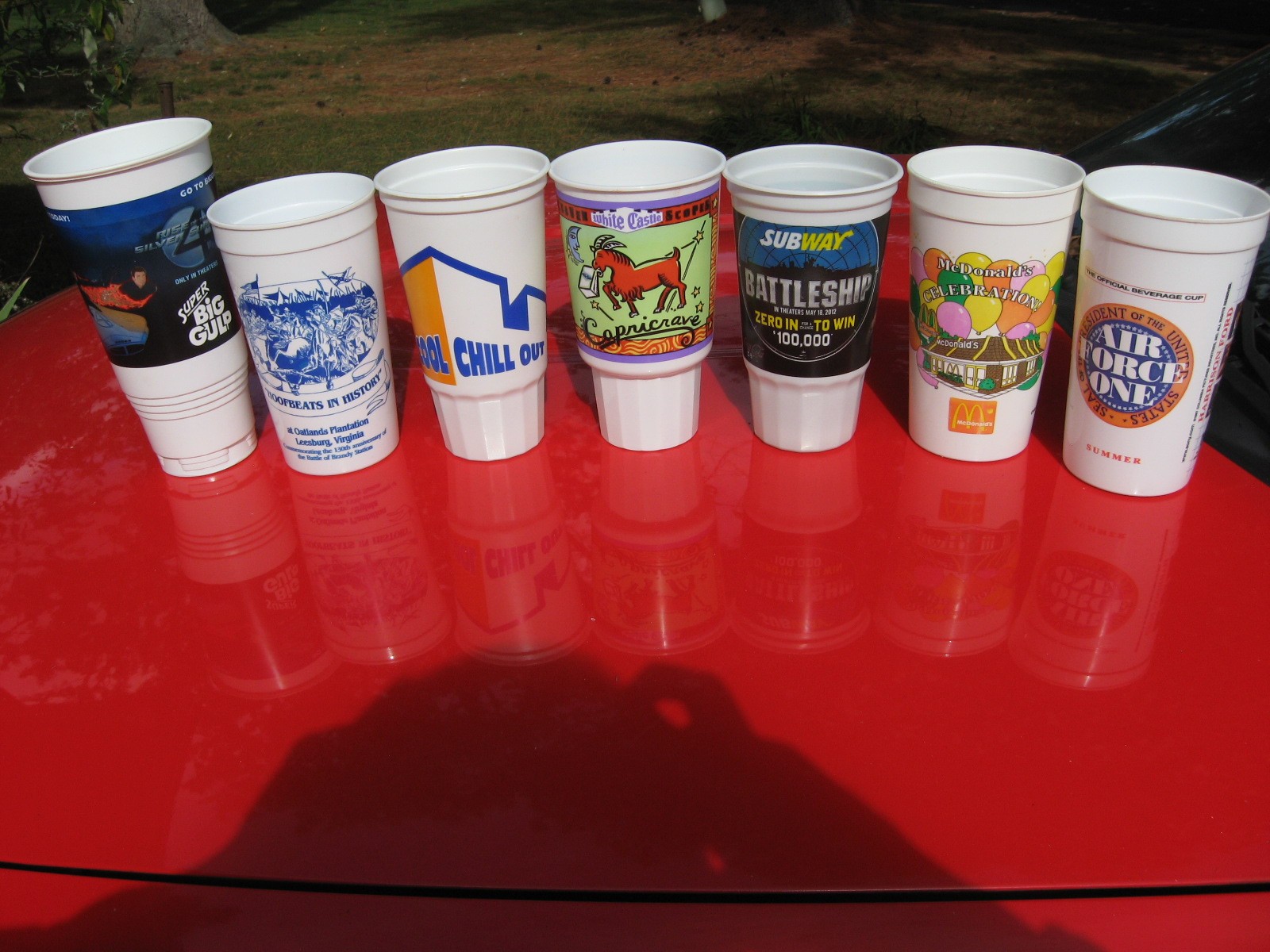 7 Vintage Plastic Fast Food Cups + 80s 90s Lot Of 7