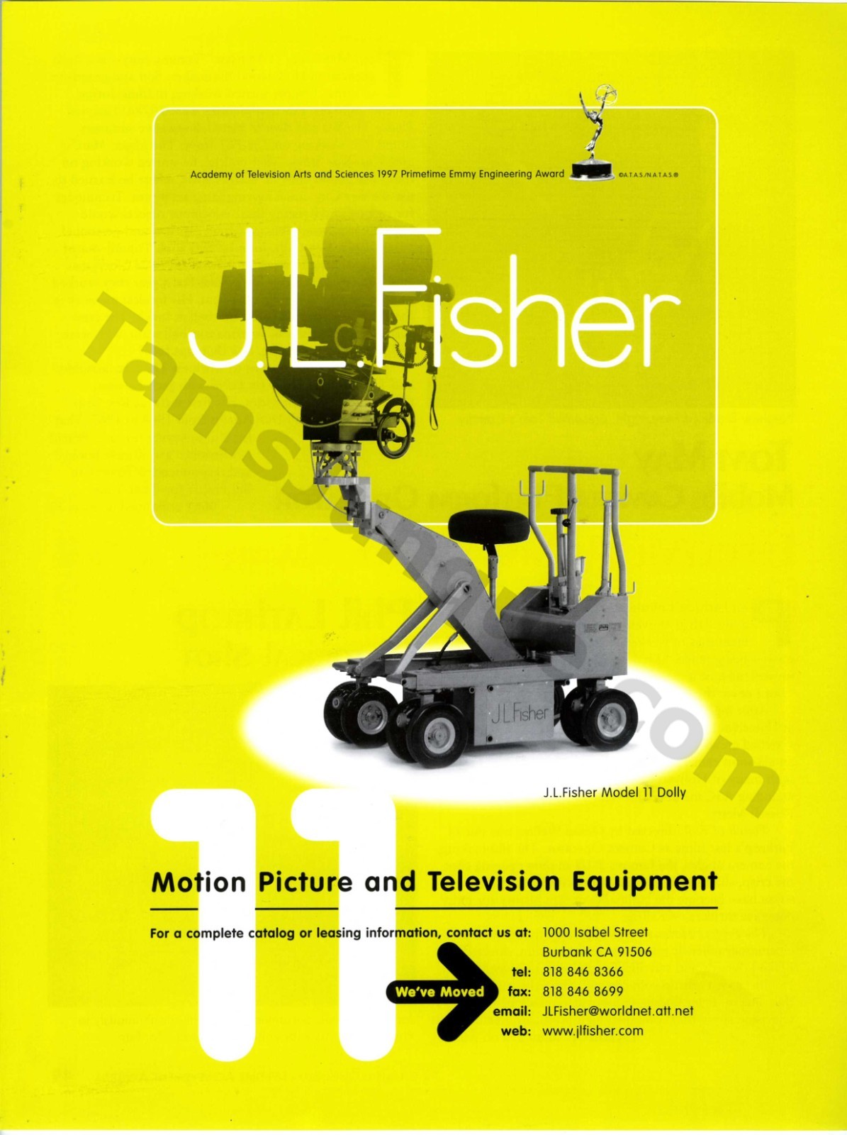 1999 JL Fisher Movie Television Equipment MAGAZINE PRINT AD Wall Decor? (5345)