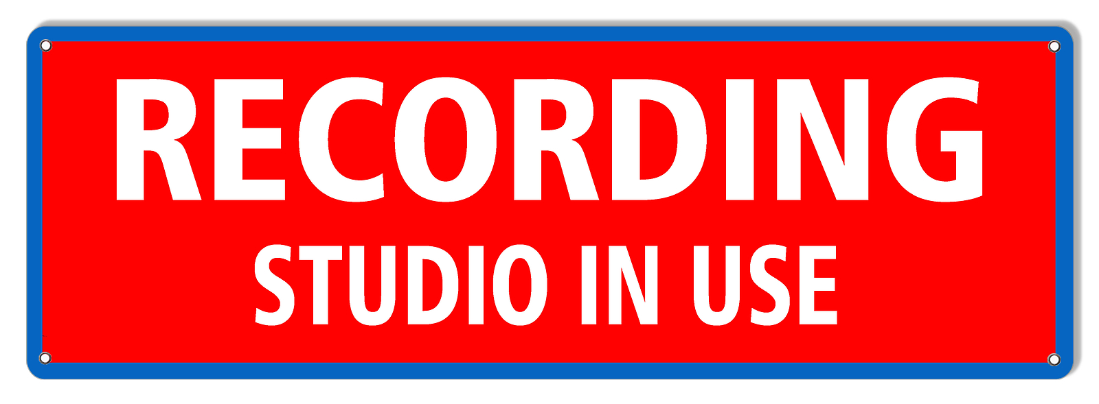 Recording Studio In Use Metal Sign 12×18