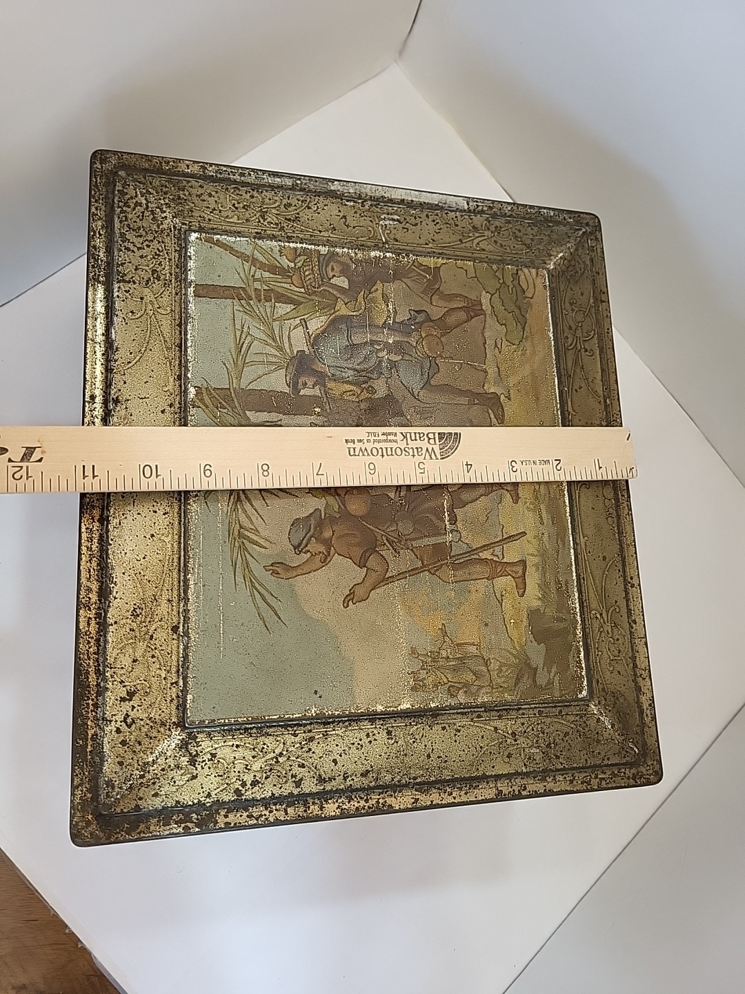 Vintage Large Biscuit Candy Box Large Tin 12x11x6